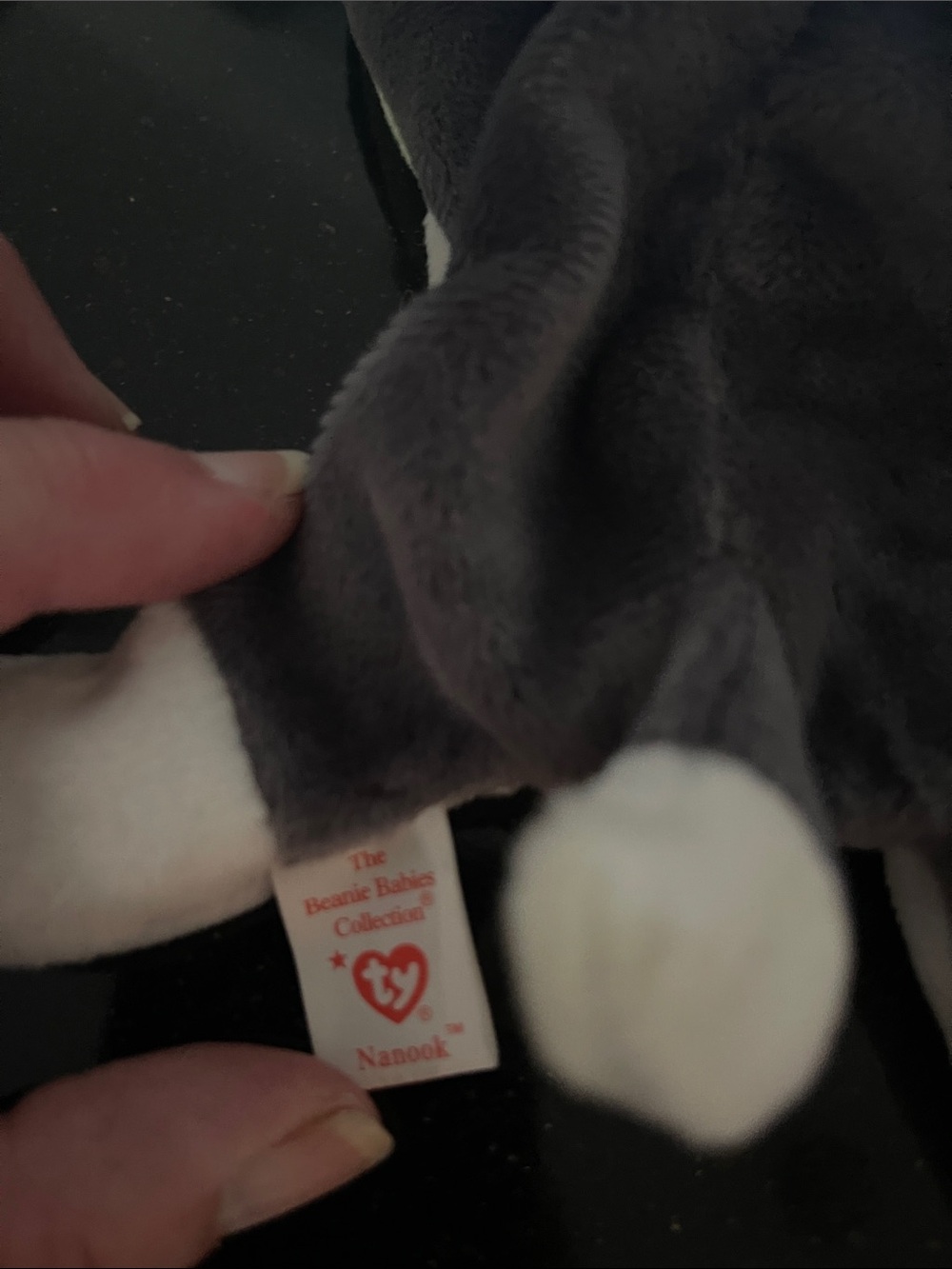 Ty Gray and White Plush Husky Small Pet Toy nanook - Picture 6 of 7